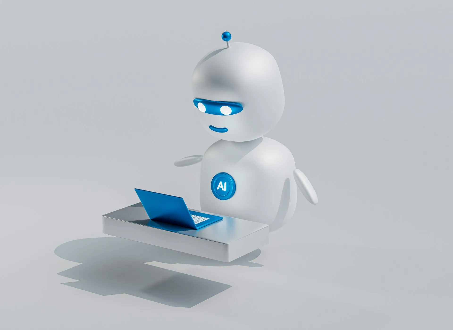 胸にAIの文字があるロボット