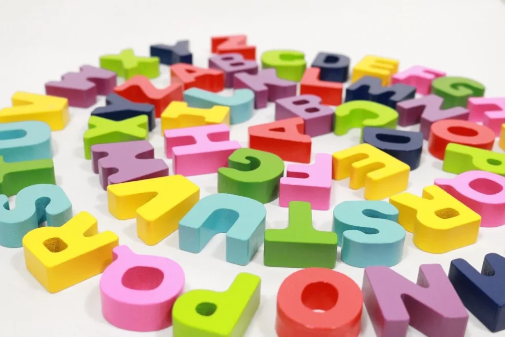 円状に並べられたアルファベット