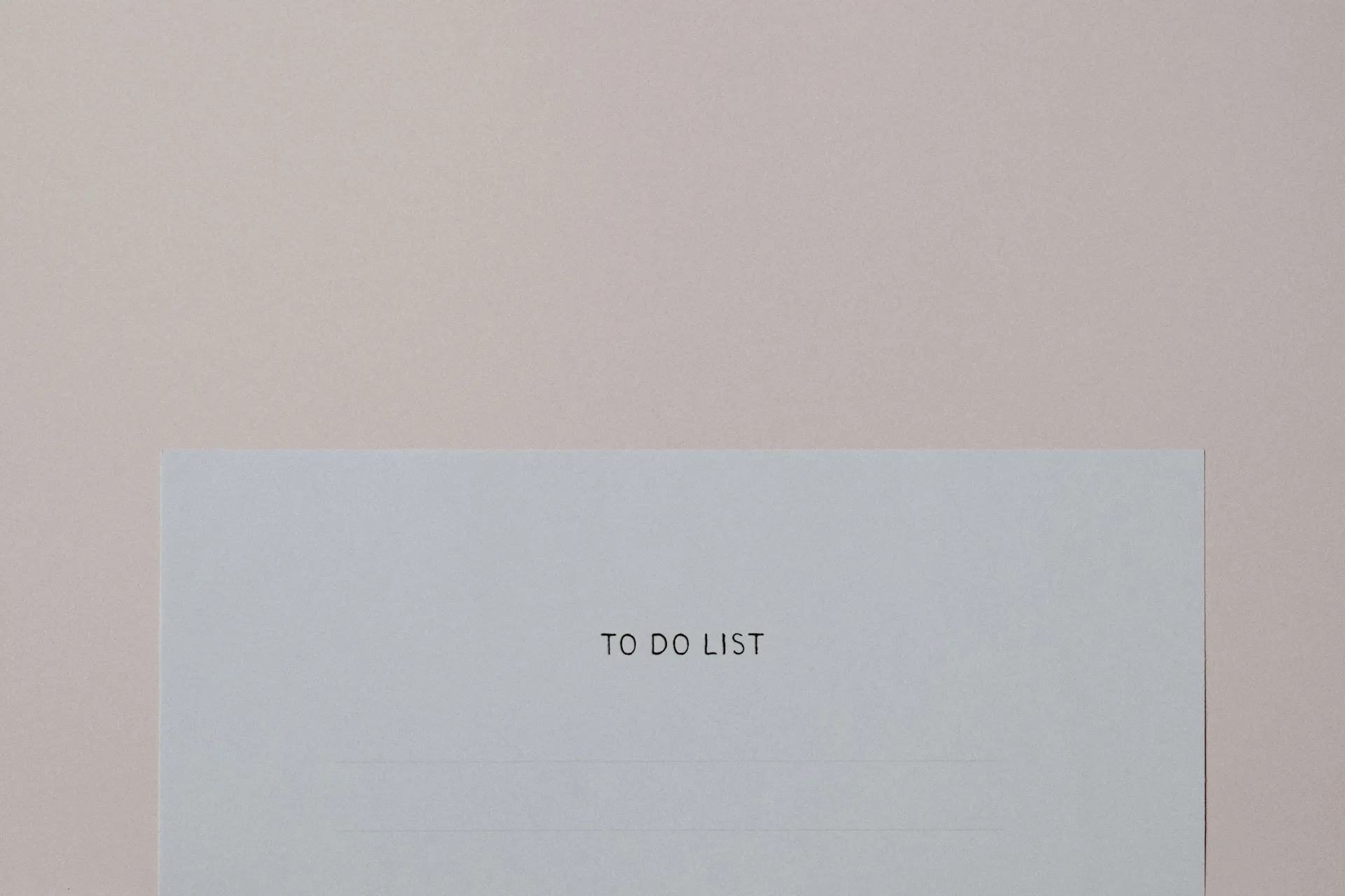 to do list